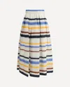 Sara Roka Striped Long Skirt