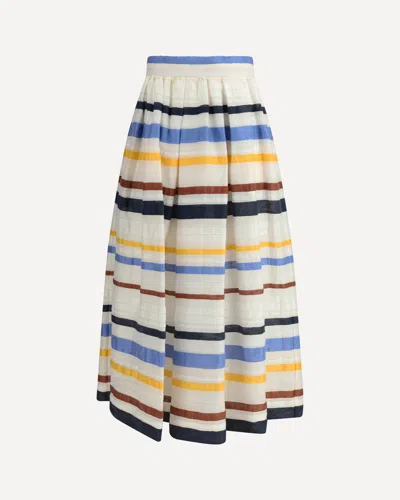 SARA ROKA STRIPED LONG SKIRT