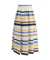 Sara Roka Striped Long Skirt In Multicolor