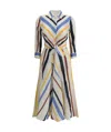 Sara Roka Striped Midi Dress In Multicolor