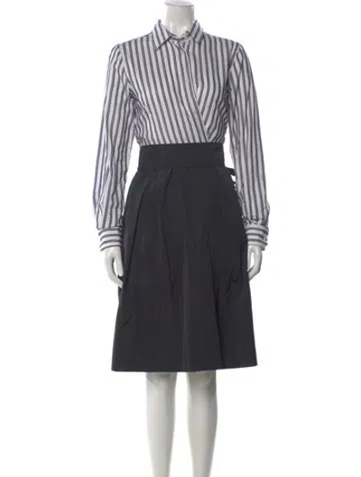 Pre-owned Sara Roka Striped Midi Length Dress In Multi