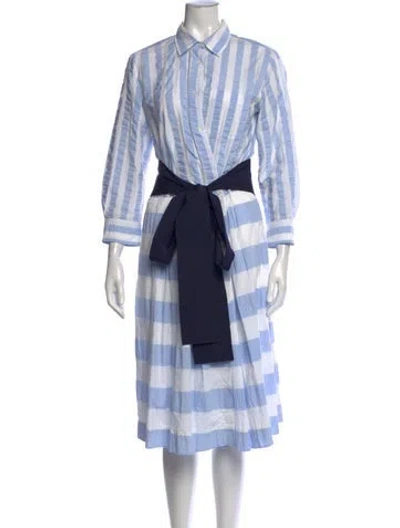 Pre-owned Sara Roka Striped Midi Length Dress In Multi