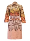 Sara Roka Tonia Butterfly-print Midi Dress In Multi