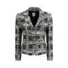 Sara Roka Abstract-check Button Jacket In Multi