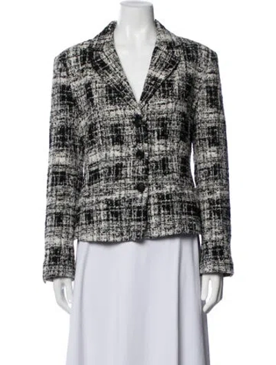 Pre-owned Sara Roka Tweed Pattern Blazer In Multicolor