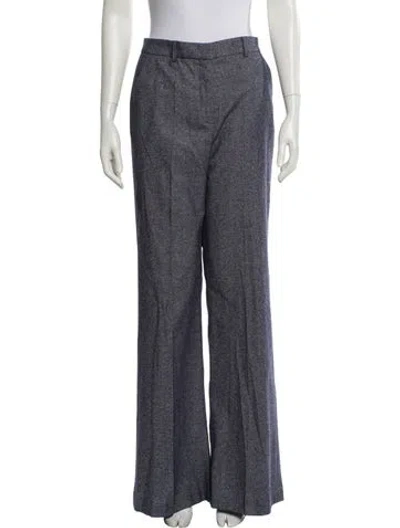 Pre-owned Sara Roka Tweed Pattern Wide Leg Pants W/ Tags In Blue