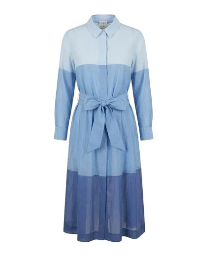 Sara Roka Vestido Midi - Azul