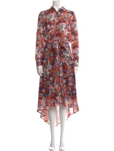 Pre-owned Sara Roka Virgin Wool Long Dress W/ Tags In Multi