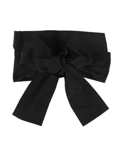 Sara Roka Woman Belt Black Size L Viscose, Cotton