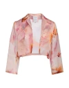 Sara Roka Woman Jacket Pink Size 8 Silk, Cotton In Pink