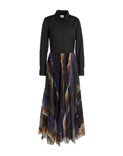 Sara Roka Woman Maxi Dress Black Size 10 Polyamide, Cotton, Cupro