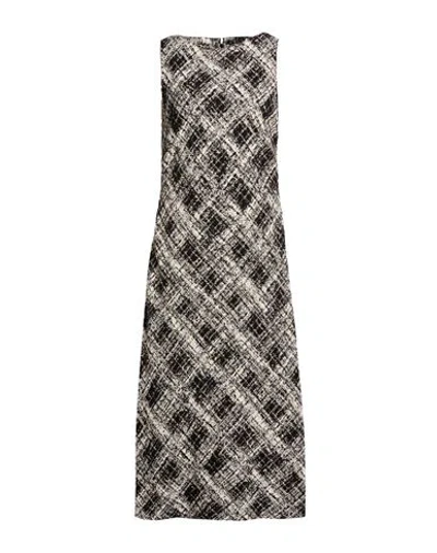 Sara Roka Woman Maxi Dress Black Size 2 Cotton, Polyester, Acrylic, Wool, Elastane