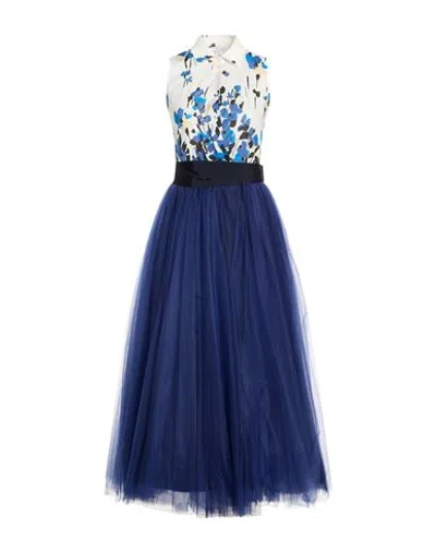 Sara Roka Woman Maxi Dress Blue Size 6 Polyamide, Cotton