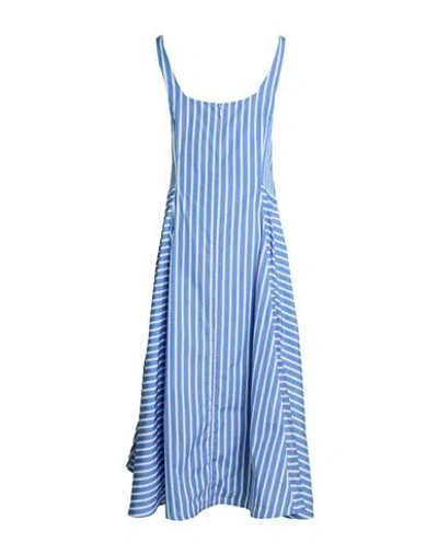 Sara Roka Woman Maxi Dress Light Blue Size 4 Cotton