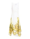 Sara Roka Woman Maxi Dress Yellow Size 6 Linen, Cotton In Yellow