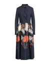 Sara Roka Woman Midi Dress Blue Size 10 Polyester, Cotton, Polyamide, Elastane In Blue