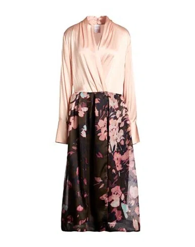 Sara Roka Woman Midi Dress Blush Size 2 Silk In Pink