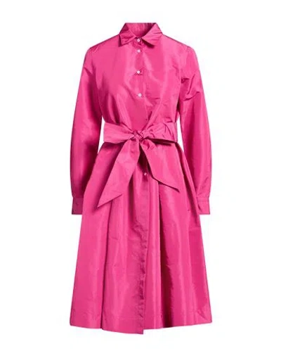 Sara Roka Woman Midi Dress Magenta Size 8 Polyester In Purple