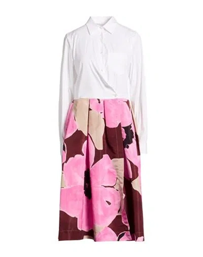 Sara Roka Woman Midi Dress White Size 2 Polyester