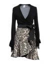Sara Roka Woman Mini Dress Black Size 6 Polyester, Viscose, Elastane In Black
