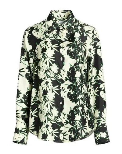Sara Roka Woman Shirt Cream Size 4 Silk In Green