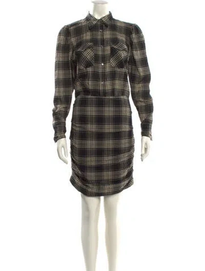 Pre-owned Sara Roka Wool Mini Dress In Black