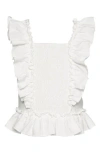 Sara Sara Kids' Ruffle Smocked Tank In White