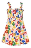 SARA SARA SARA SARA KIDS' SMOCKED FLORAL PRINT DRESS