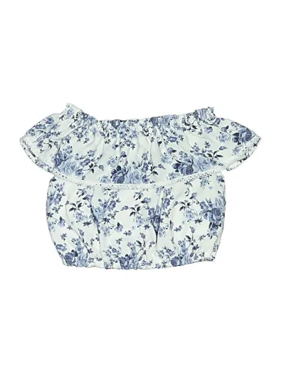 Pre-owned Sara Sara Kids' Short Sleeve Blouse In Blue