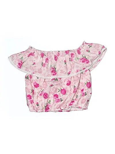 Pre-owned Sara Sara Kids' Tube Top Pink Strapless Neckline Tops