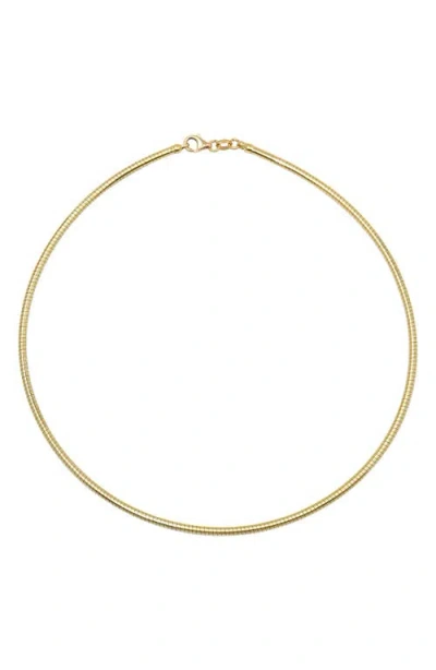 Sara Weinstock 14-inch Gold Omega Necklace In Yellow