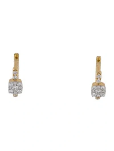 Pre-owned Sara Weinstock 18k Diamond Adira Halo Huggie Hoops In Multi