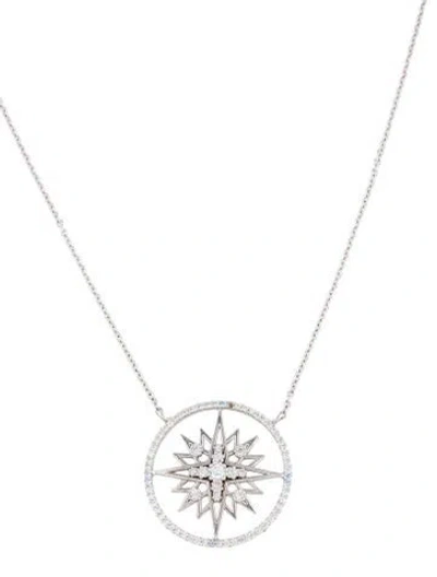 Pre-owned Sara Weinstock 18k Diamond Compass Pendant Necklace, 16" In Multicolor