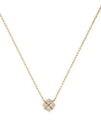 Pre-owned Sara Weinstock 18k Diamond Flora Pendant Necklace, 16" In Multicolor