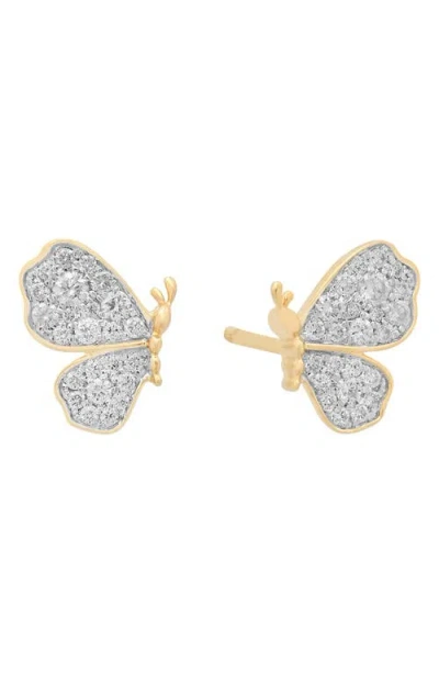Sara Weinstock 18k Gold Diamond Butterfly Stud Earrings In 18k Yellow Gold