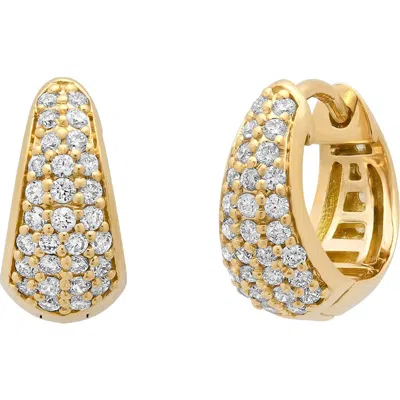 Sara Weinstock 18k Gold Diamond Huggie Hoop Earrings In 18k Yellow Gold