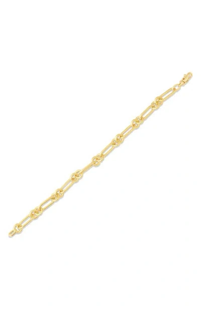 Sara Weinstock 18k Gold Round & Paperclip Link Bracelet In Yellow