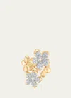 SARA WEINSTOCK 18K TWO-TONE GOLD LIERRE DIAMOND FLOWER CLUSTER RING