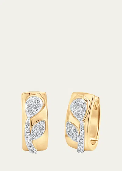 Sara Weinstock 18k Two-tone Gold Lierre Diamond Huggie Earrings In Metallic