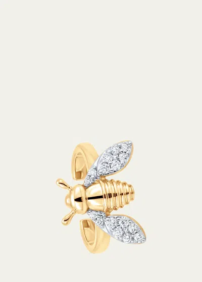 Sara Weinstock 18k Two-tone Gold Queen Bee Diamond Ear Cuff In Multi