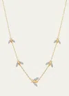 SARA WEINSTOCK 18K TWO-TONE GOLD QUEEN BEE PETITE DIAMOND 5-STATION NECKLACE