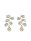Sara Weinstock 18k Yellow Gold Diamond Cluster Earrings In Metallic