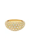 Sara Weinstock 18k Yellow Gold Diamond Honey Comb Signet Ring In Gold