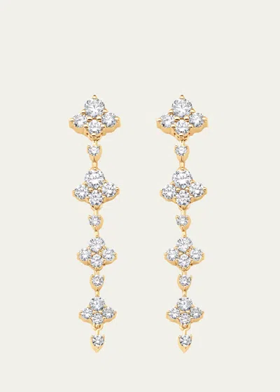 Sara Weinstock 18k Yellow Gold Dujour Four Diamond Dangle Earrings