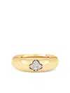 Sara Weinstock 18k Yellow Gold Dujour Four Diamond Ring In Brown