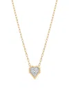 Sara Weinstock 18k Yellow Gold Honey Comb Heart Diamond Necklace In Gold
