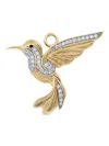 Sara Weinstock 18k Yellow Gold Petite Hummingbird Diamond Charm In Gold