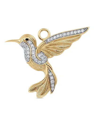 SARA WEINSTOCK 18K YELLOW GOLD PETITE HUMMINGBIRD DIAMOND CHARM