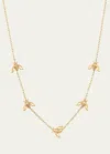 SARA WEINSTOCK 18K YELLOW GOLD QUEEN BEE EXTRA PETITE 5-STATION NECKLACE