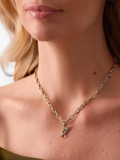 Sara Weinstock Diamond Canoe-shape Charm In Gold